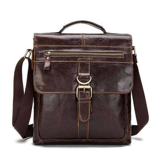 Men/'s Shoulder Messenger Bag Male Leather Crossbody Bags POLO Travel Briefcase