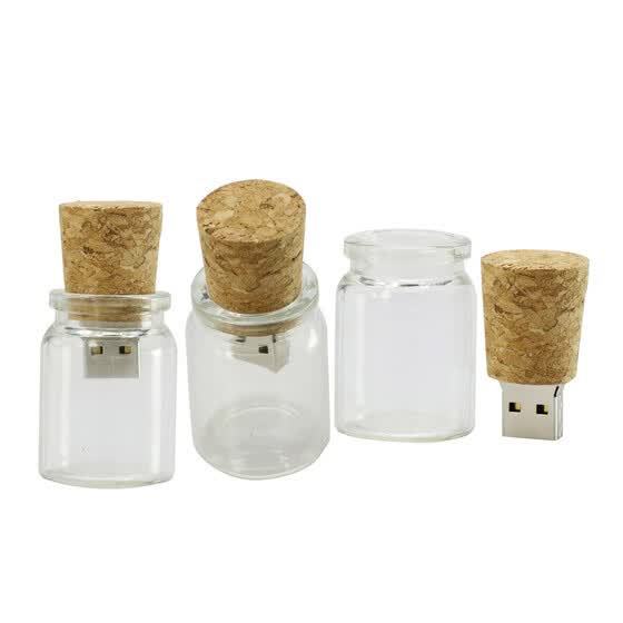 4g 8g 16g 32g 64gb 128gb Glass Bottle Model Pendrive Memory