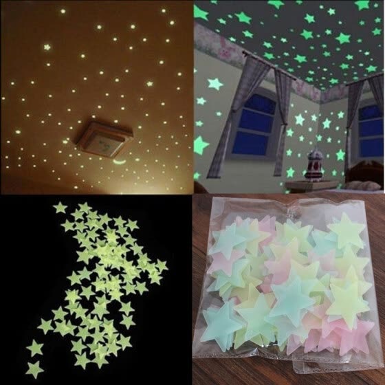 Shop Mymei 100pc Home Wall Glow In The Dark Space Star
