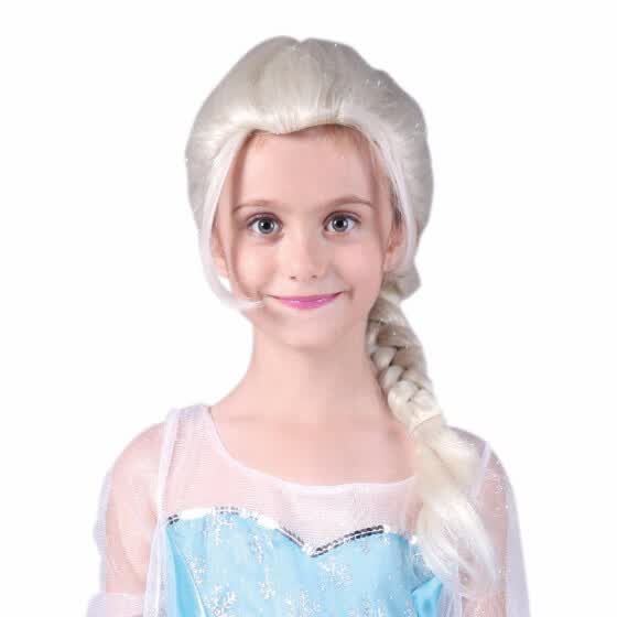 Shop 24 Elsa Wig With Ponytail Braids Blonde Long Synthetic