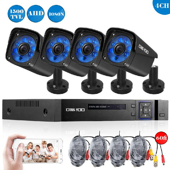 1500TVL HD Full 720P AHD IR Night Vision Outdoor Security CCTV Camera AHD System