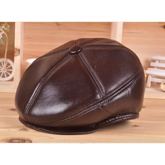 genuine leather cap