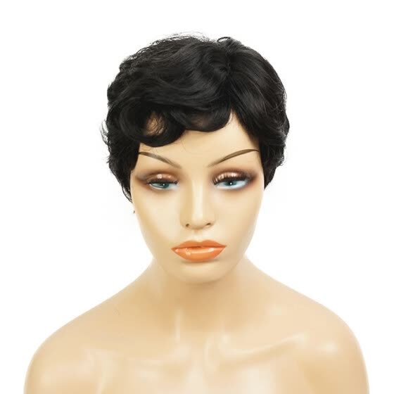Shop Strongbeauty Women Short Pixie Cut Curly Wig Natural