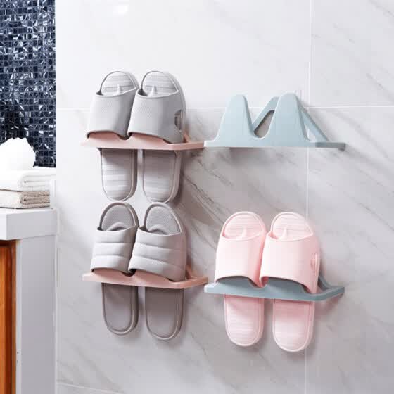 Shop Bingyou Wall Hanging Shoes Shelf Creative Wall Hanging Shoes Storage Rack Shoe Bracket Online From Best Home Storage Organization On Jd Com Global Site Joybuy Com