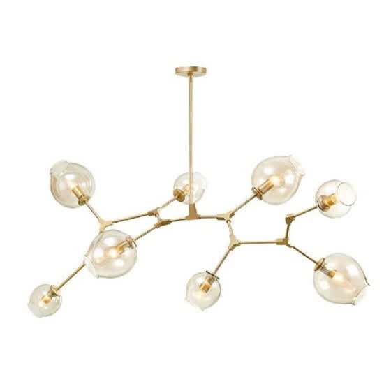 Shop Hl487734 Abstract Multi Arm Chandelier Gold Finish