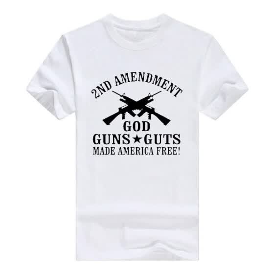 Shop 2nd Amendment-God, Guns, Guts Patriotic T Shirt Online from Best ...