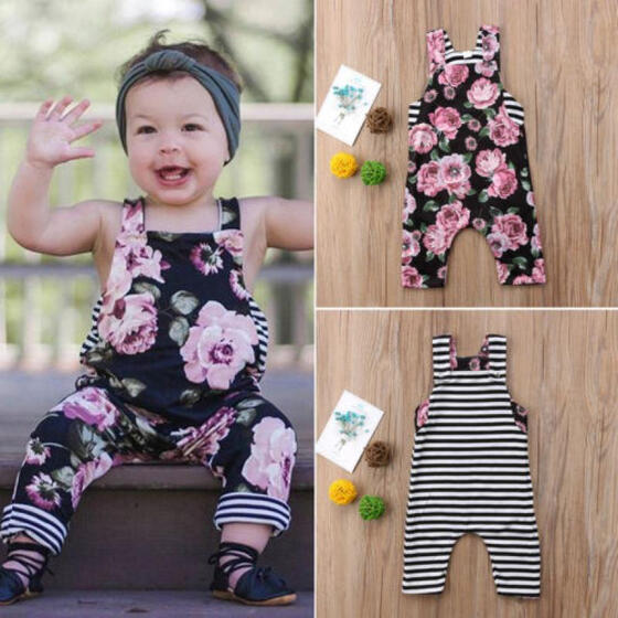 Infant Newborn Baby Girl Clothes Flower Jumpsuit Fruit Romper Bodysuit Outfits