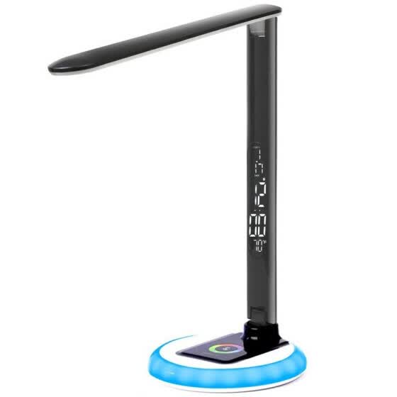 Shop Gerintech Led Desk Lamp Dimmable Table Lamp With Clock Usb