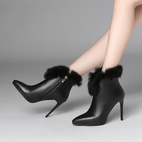 mink ankle boots