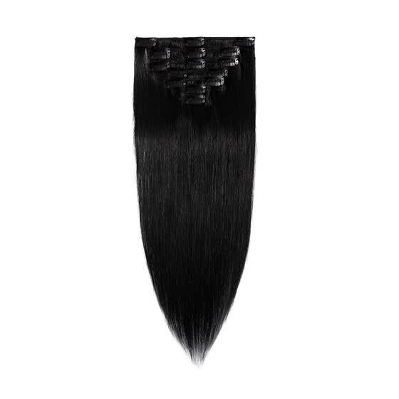 Shop 7 Pcs Set 100 Human Hair Clip In Hair Extensions Women Girls