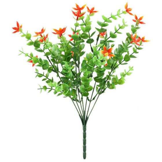 Upperx Artificial Fake Plants 4pcs Faux Greenery Shrubs