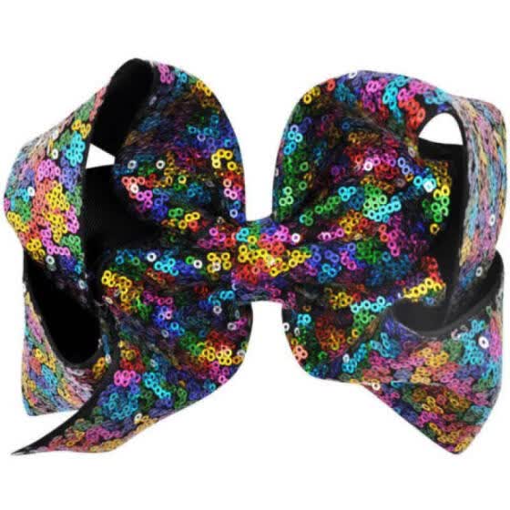 Shop 8 Inch Big Large Sequin Hair Bow Alligator Clips Headwear