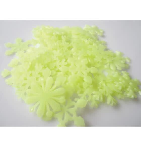 Shop 50 Glow In The Dark Snowflakes Plastic Stickers Ceiling