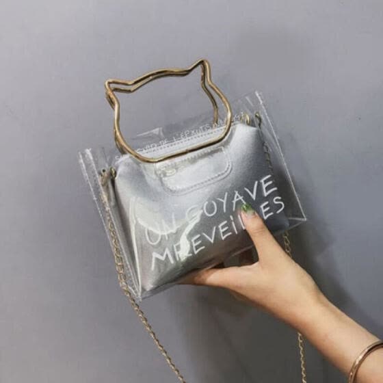 transparent chain bag