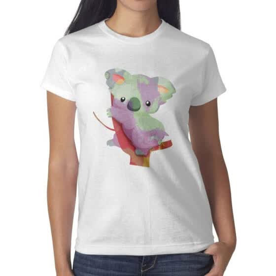 Shop Sleeping Koala Bear Decor Koala Shirt Womens White T Shirt