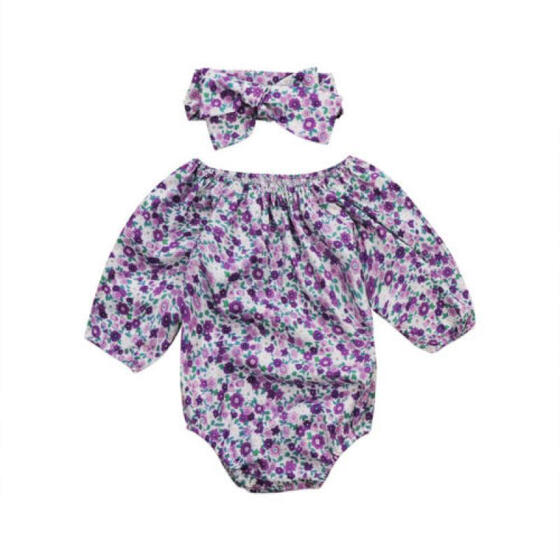 Newborn Infant Baby Girl Romper Bodysuit Jumpsuit Outfit Playsuit Clothes 0-24M