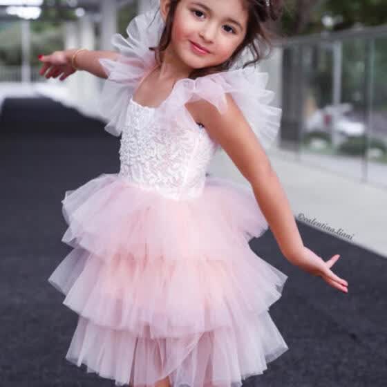 Shop Baby Kids Girl Flower Princess Lace Bridesmaid Wedding Dress