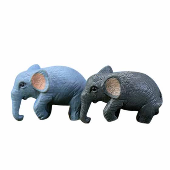 Upperx 2 Pieces Miniature Fairy Garden Mini Elephant Ornament - Diy Miniature Fairy Garden Dollhouse Kit Upperx 2 Pieces Miniature Fairy Garden Mini Elephant Ornament - Diy Miniature Fairy Garden Dollhouse Kit