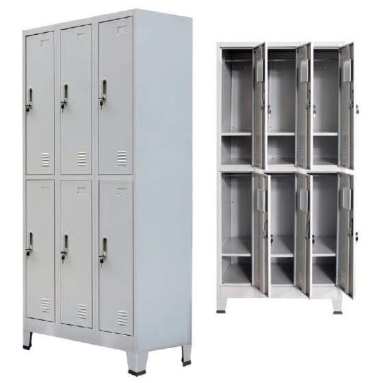 Shop Locker Cabinet With 6 Compartments Steel 35 4 X17 7 X70