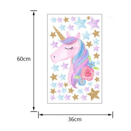 Shop Unicorn Hearts Stars Wall Stickers Kids Girl Home Bedroom Decor Decals Vinyl Art Online From Best Kids Furniture Decor Storage On Jd Com Global Site Joybuy Com