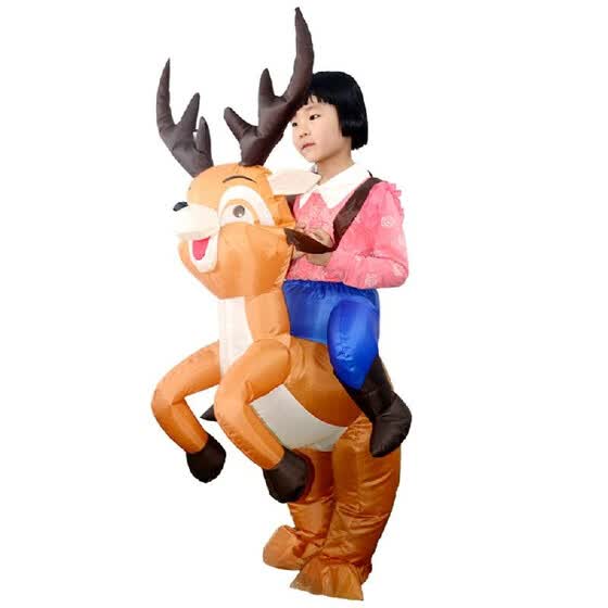Shop Kids Christmas Reindeer Inflatable Costume Suit Blow Up