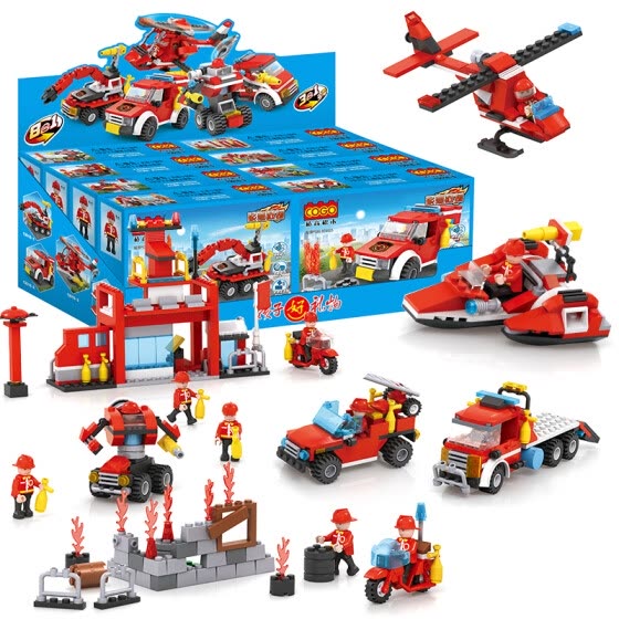 COGO 8-in-1 Firefighter Building Blocks Set (For Kids Age 3-12)