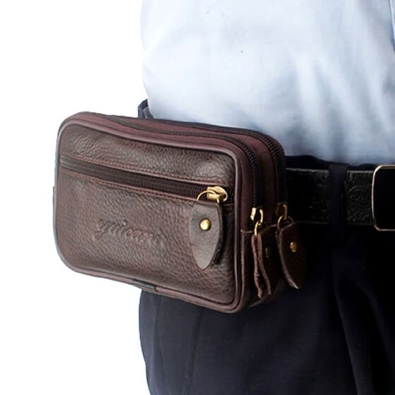 Shop Vintage Leather Waist Belt Loops Bag for Men Wallet Phone Pouch Purse Coin Pocket Cigarette ...
