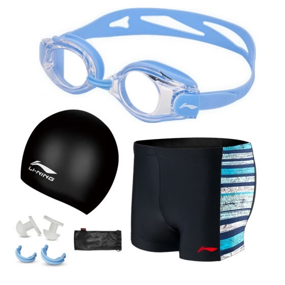 swimming glasses and cap