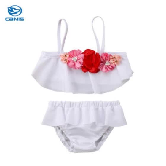 baby girl white swimsuit