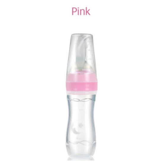 Shop 1pc Infant Baby Silicone Feeding With Spoon Feeder Food Rice