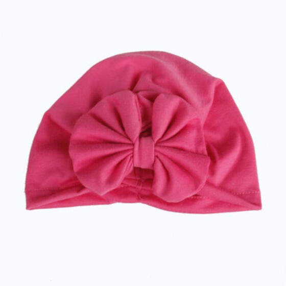 Solid Toddler Kids Baby Infant Bow-knot Headband Beanie Turban Hat Cap Head Wrap