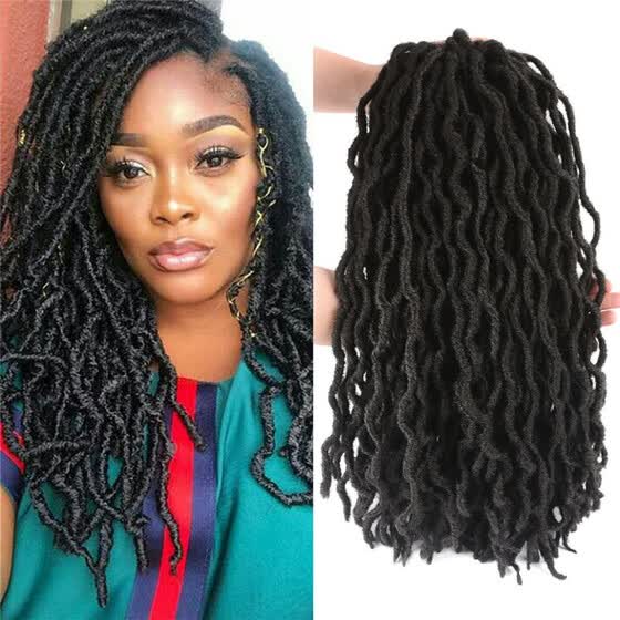 Shop 3packs 18inch Nu Locs Handmade Synthetic Crochet Hair Soft