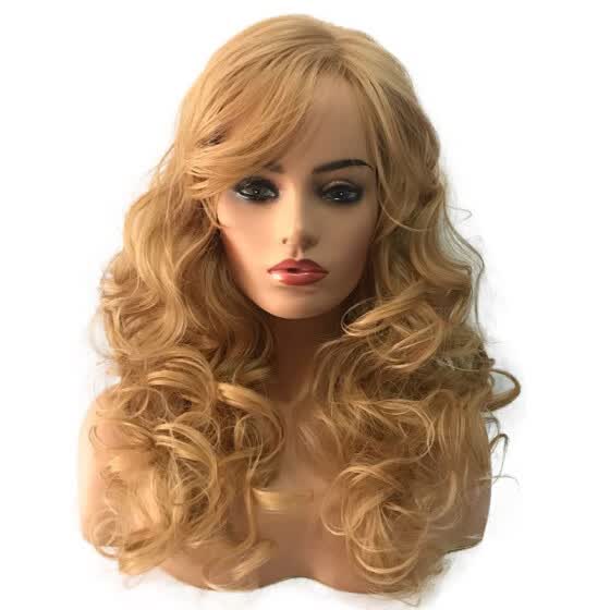 Shop Strongbeauty Long Curly Blonde Hair Wig Synthetic Big Curly Party Cosplay Wig Doll Wig 18 