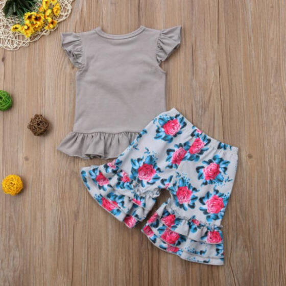 Baby Girl Kids Summer Toddler Outfits Clothes T-shirt Tops+Shorts Pants 2PCS Set
