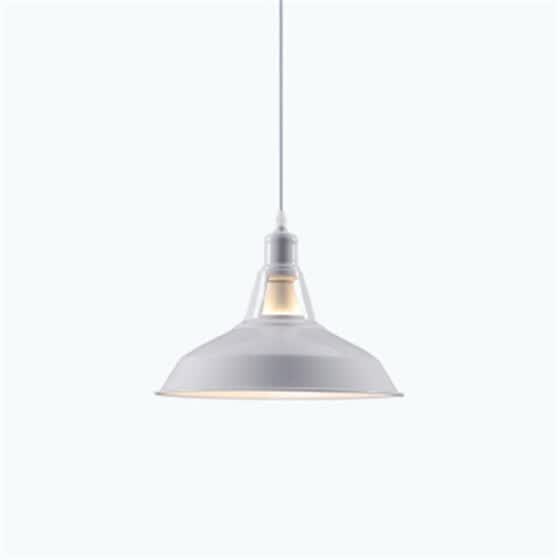 Shop Baycheer Hl485929 White 39cm Metal Barn Style Shade Pendant