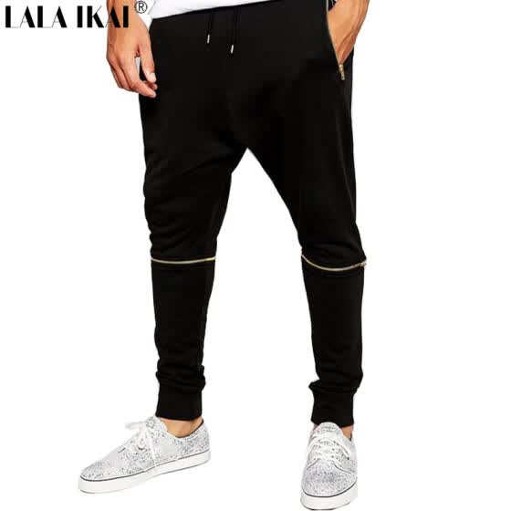 hip hop zipper joggers