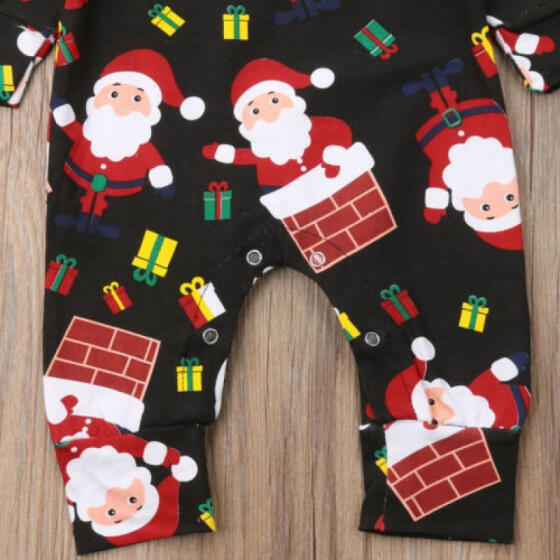 Baby Boy Girls Christmas Santa Claus Xmas Costume Outfit Clothes Romper Jumpsuit