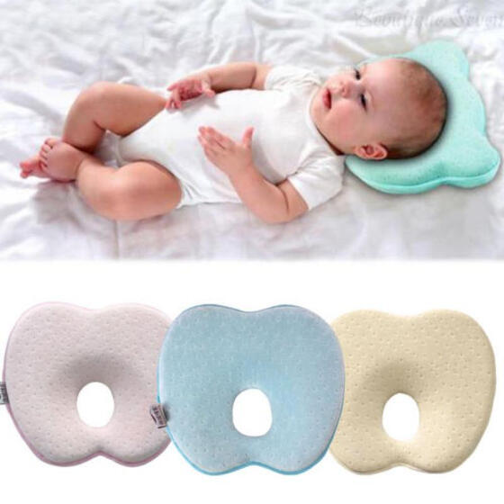 US Newborn Baby Infant Pillow Memory Foam Positioner Prevent Flat Head Anti Roll