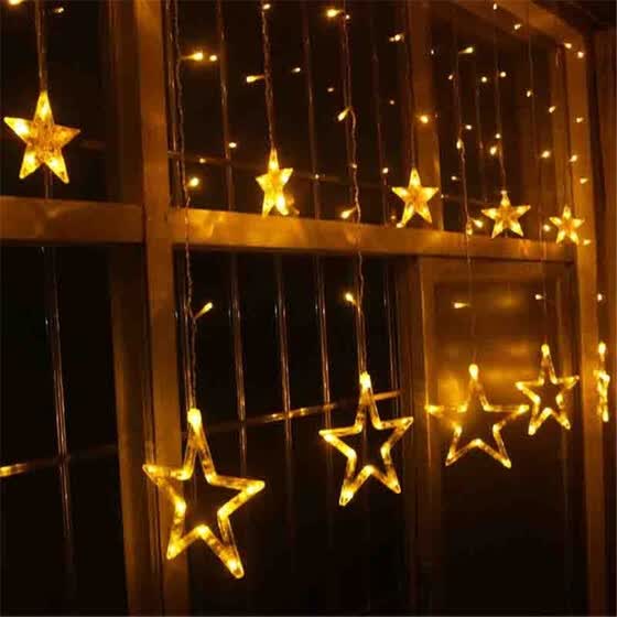 Decorations For Home Lights Outdoor Led String Warm Decorations For Home Lights Outdoor Led String Warm White Star Light Garland Curtain