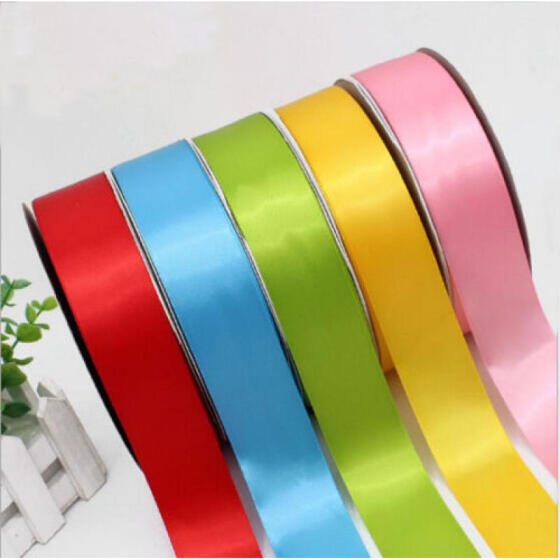 Satin ribbon 25mm wide Reel craft 22m roll most demanding shiny various colors 