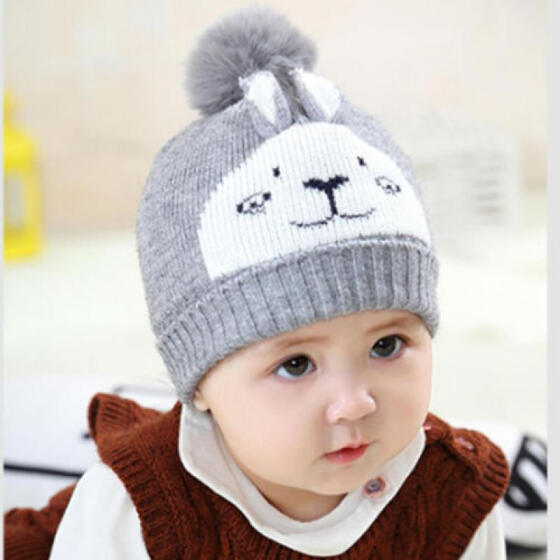 Toddler Kids Girl/&Boy Baby Infant Winter Warm Knit Hat Beanie Earflap Cap