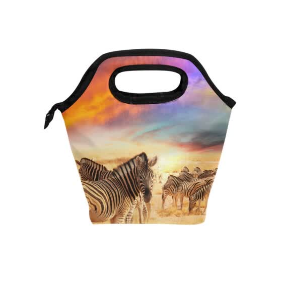 zebra lunch bag