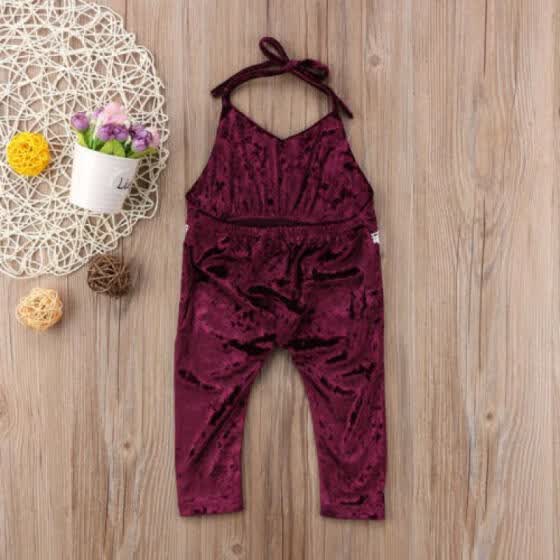 kids velvet jumpsuit