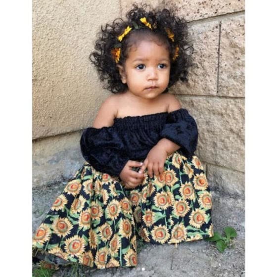 sunflower baby girl dress