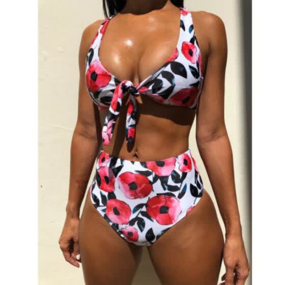 ladies high waisted bikini sets