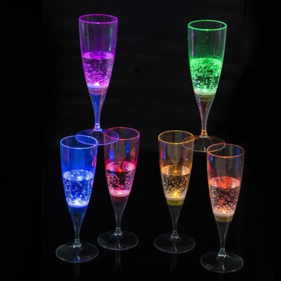 flashing light wine glass