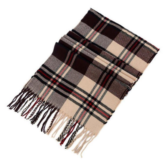 Women Lady Pashmina Winter Warm Tartan Check Neck Shawl Scarf Wrap Stole Plaid