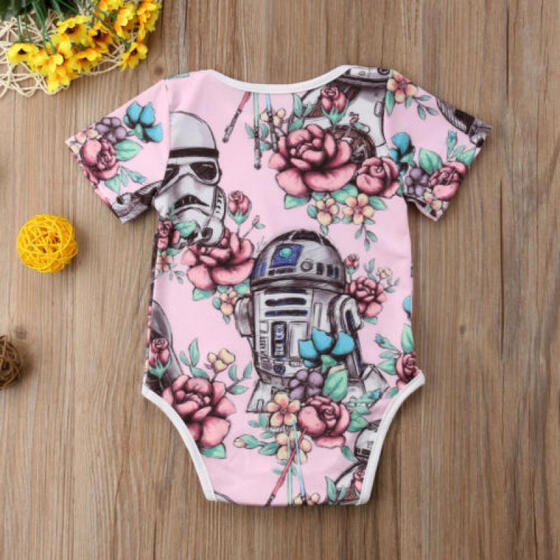 Newborn Infant Baby Girls Floral Flower Romper Bodysuit Jumpsuit Clothes Outfits