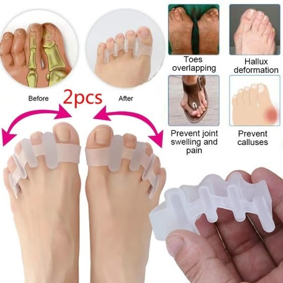 1 Pair Bunion Relief Pain Valgus Align Toes Foot Care Tools Silicone Toe Separator Orthotics Bunion Corrector
