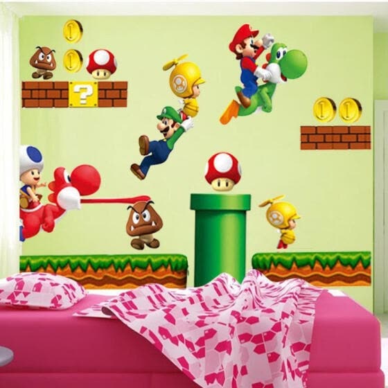 Shop Super Mario Bros Removable Vinyl Wall Decals Sticker